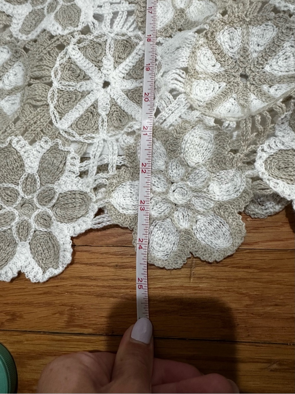 NWT Alfred Dunner Floral Crochet 3/4 Sleeve Top Cottagecore Boho Large - Picture 8 of 8